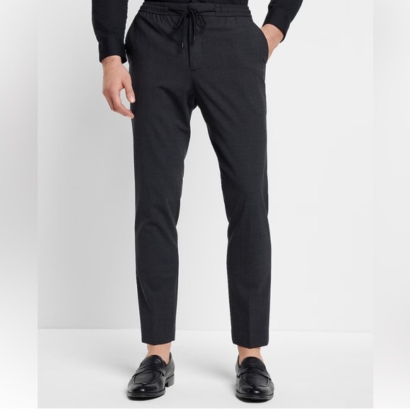 🐟Express Men’s Extra Slim Charcoal Wool Blend Modern Tech Dress Pants NWT - Picture 1 of 6